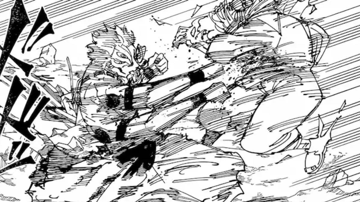 A panel from Sukuna vs Kashimo in Chapter 238 of Jujutsu Kaisen