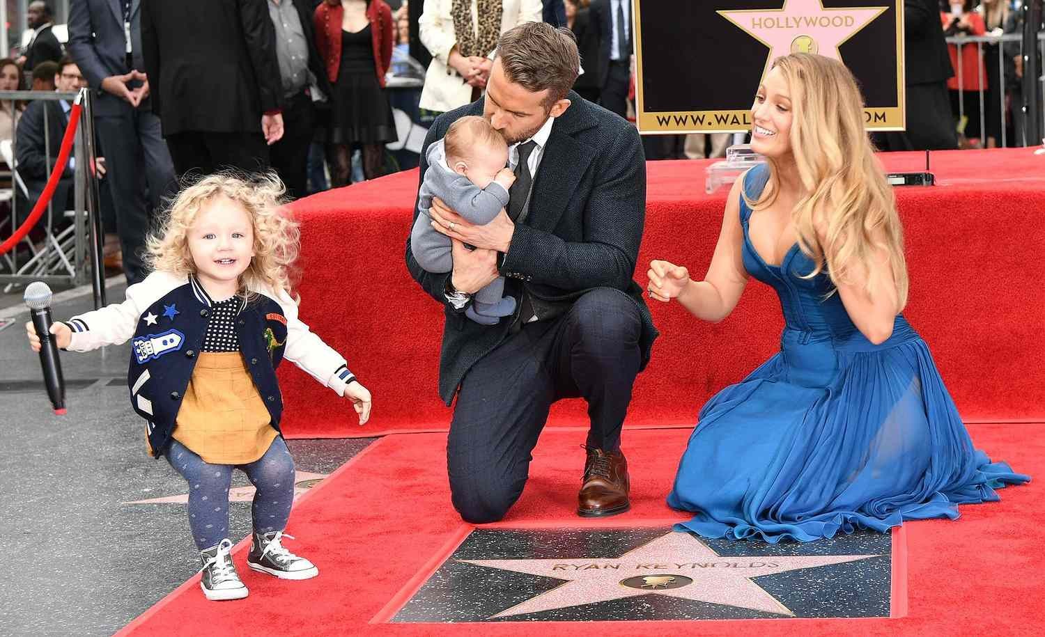 Ryan Reynolds with his family