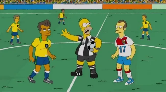 Homer refereeing the final World Cup game