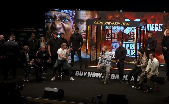 Logan Paul and Dillon Danis at the pre-fight press conference