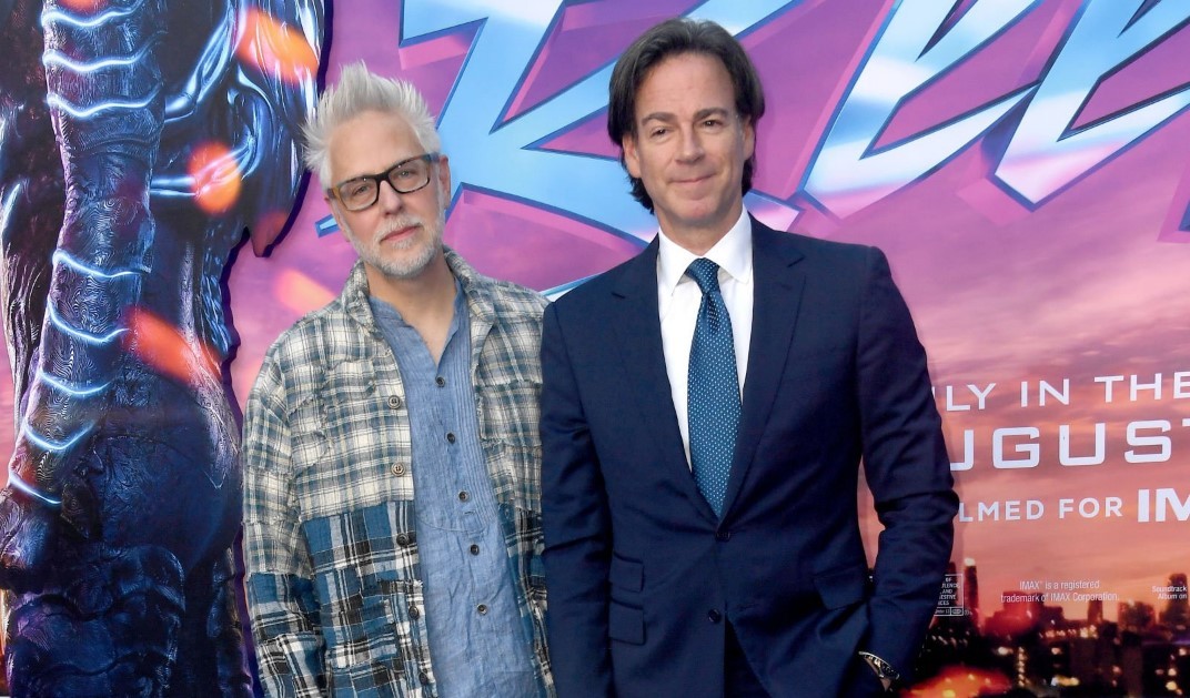 DCU co-CEO's James Gunn and Peter Safran on the red carpet