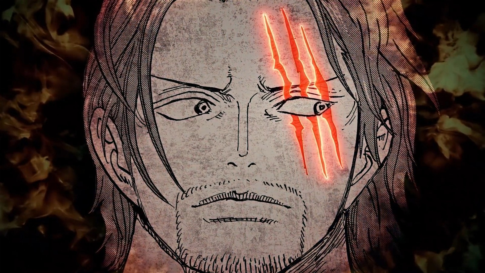 Shanks, in a still from One Piece Film: Red