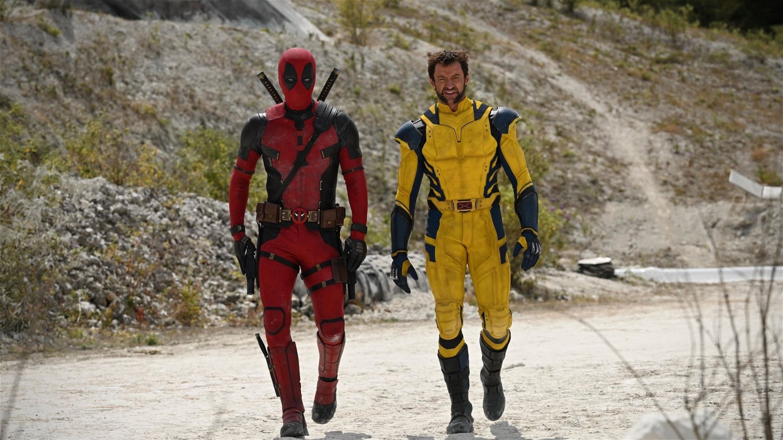A behind-the-scenes still from Deadpool 3