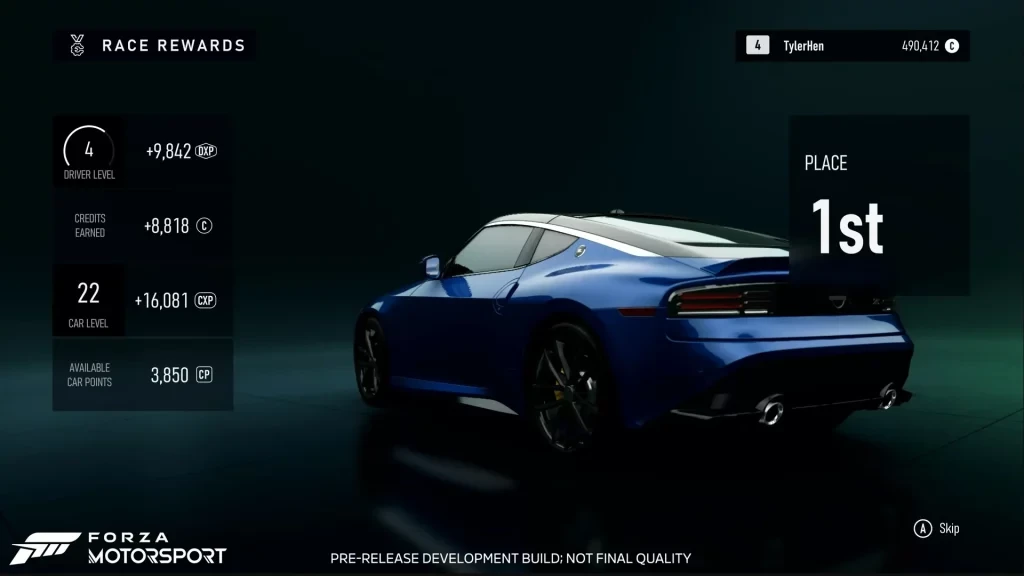 The new level-up system in Forza Motorsport requires players to level up their cars to unlock upgrades.