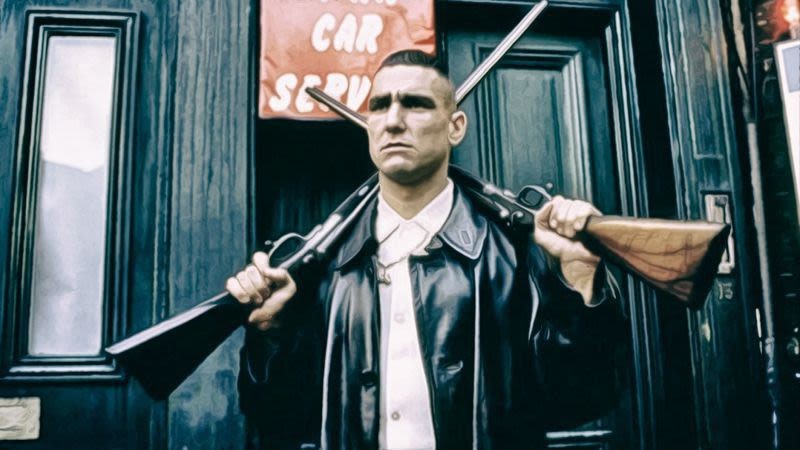 Vinnie Jones in a still from Lock, Stock, and Two Smoking Barrels