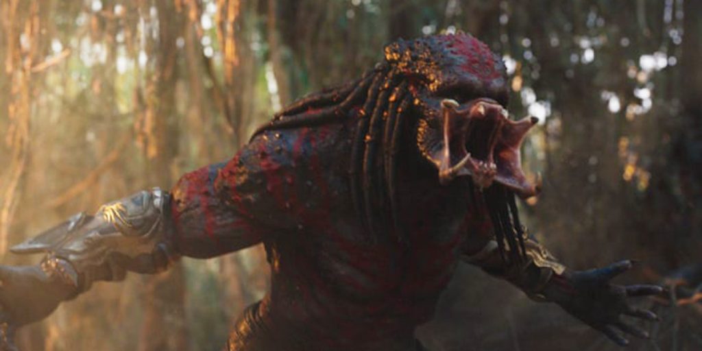 A still from The Predator (2018)