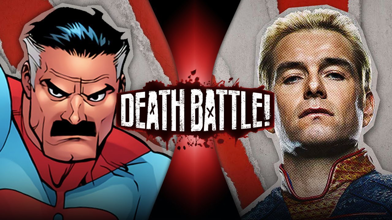 The Death Battle Thumbnail for Omniman vs Homelander. 