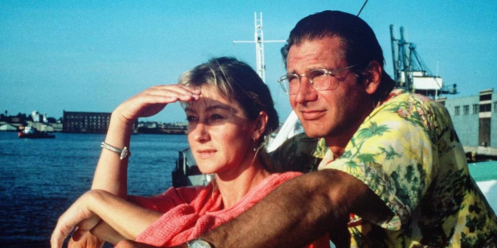 Harrison Ford and Helen Mirren in The Mosquito Coast