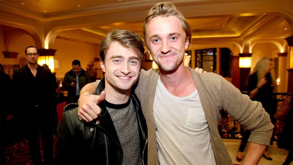 Tom Felton with Daniel Radcliffe