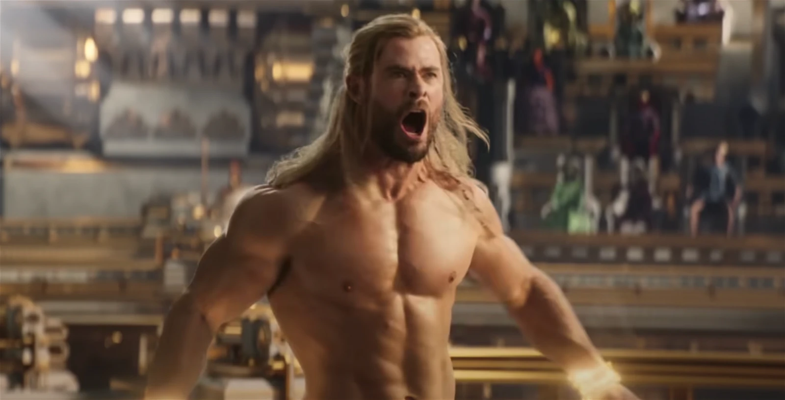 Chris Hemsworth as Thor in a still from Thor: Love and Thunder