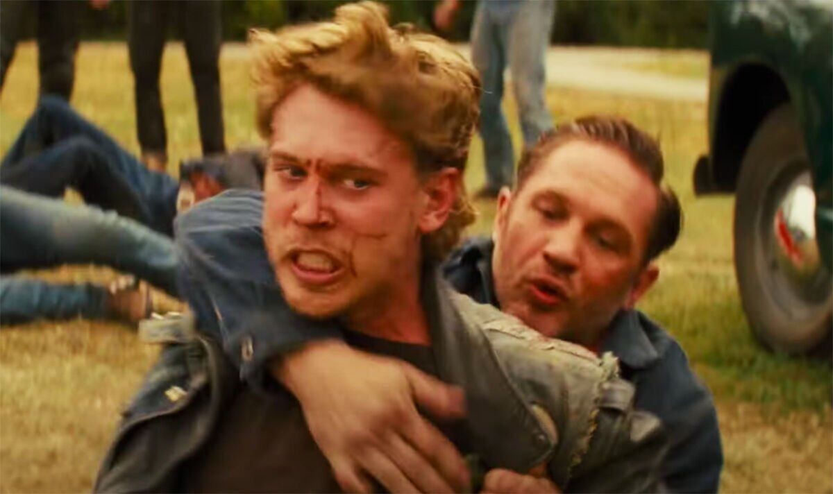 Austin Butler and Tom Hardy in The Bikeriders