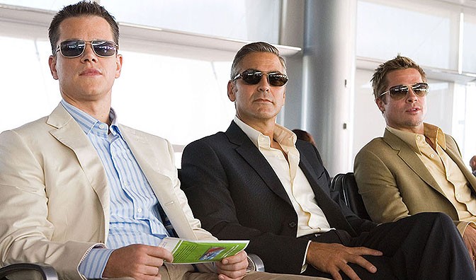 Matt Damon, George Clooney and Brad Pitt