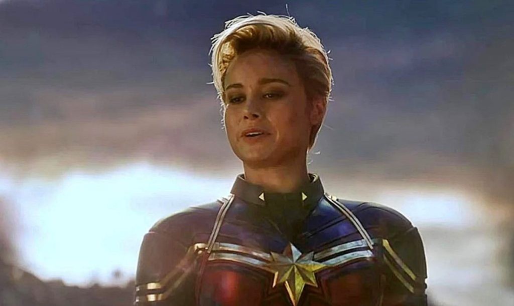 Brie Larson as Captain Marvel in a still from Avengers: Endgame 