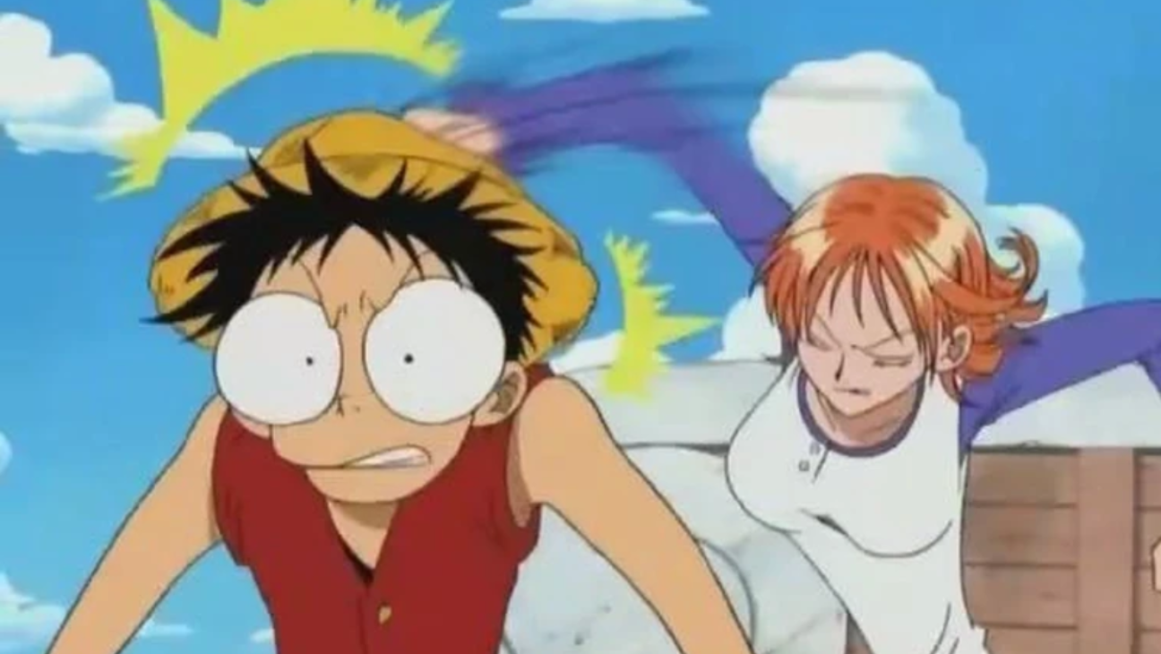 Nami and Luffy in One Piece