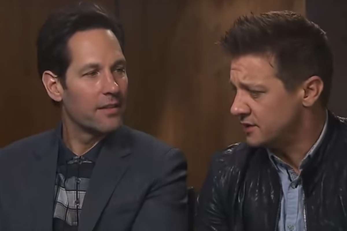 Paul Rudd and Jeremy Renner during the promotions of Avengers: Endgame