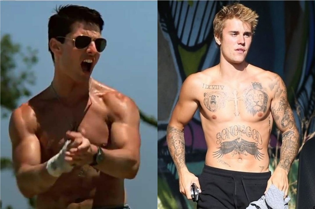 Tom Cruise and Justin Bieber