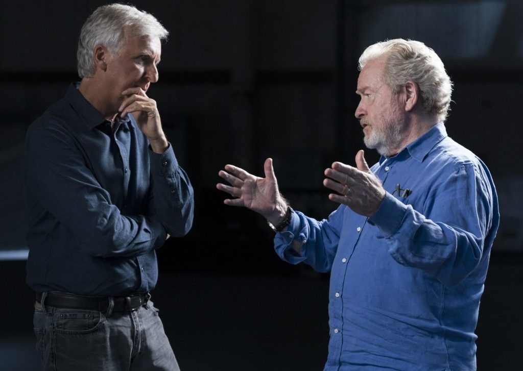 James Cameron with Ridley Scott
