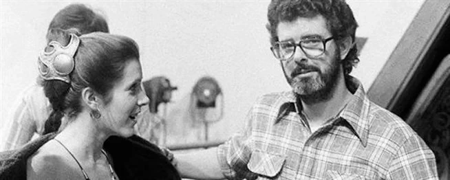 Carrie Fisher and George Lucas