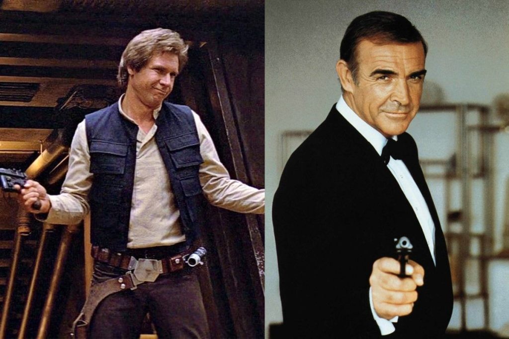 (L-R): Han Solo, James Bond