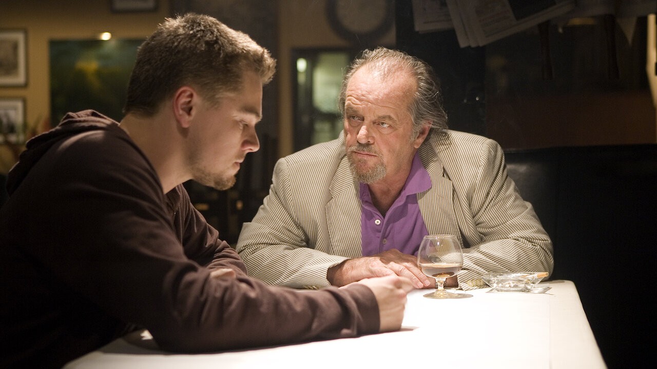 Leonardo DiCaprio as Trooper William “Billy” Costigan Jr. and Jack Nicholson as Francis “Frank” Costello in Avengers: Endgame