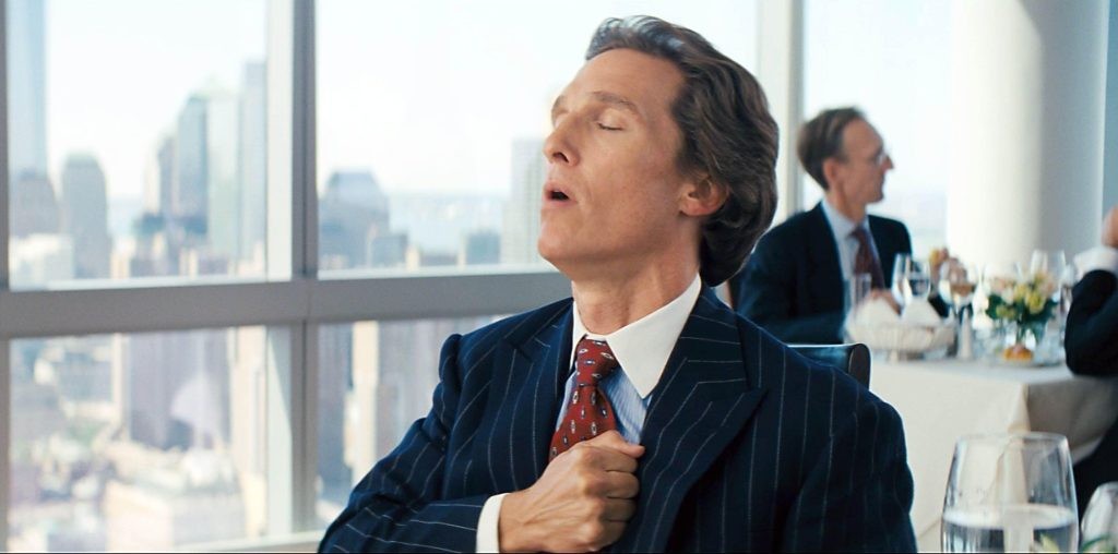 Matthew McConaughey in The Wolf of Wall Street.