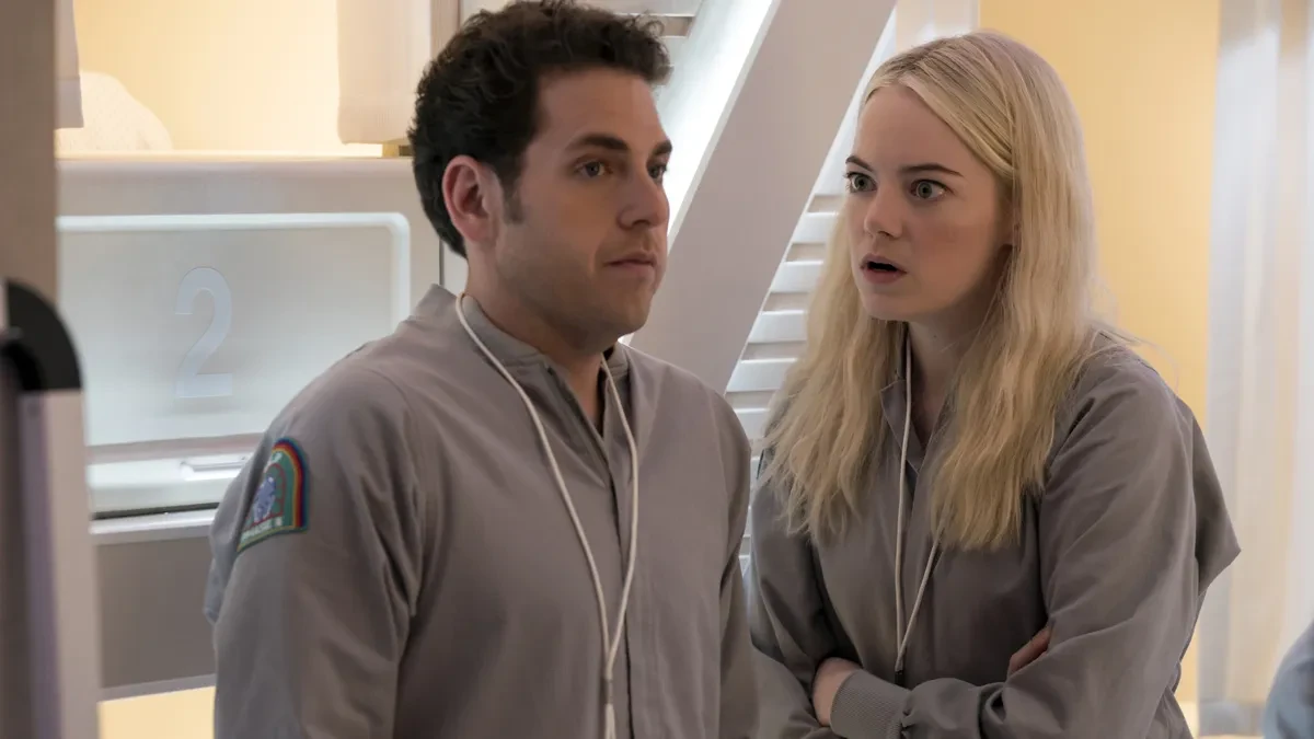 Jonah Hill and Emma Stone in Maniac