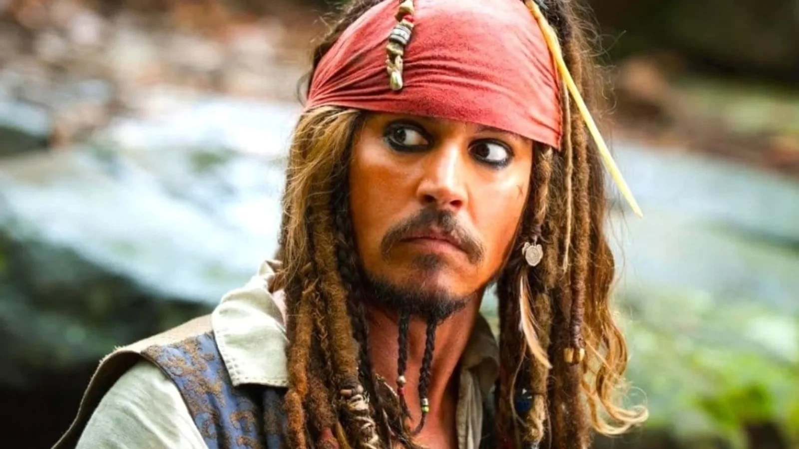 Johnny Depp as Jack Sparrow in the Pirates of the Caribbean franchise