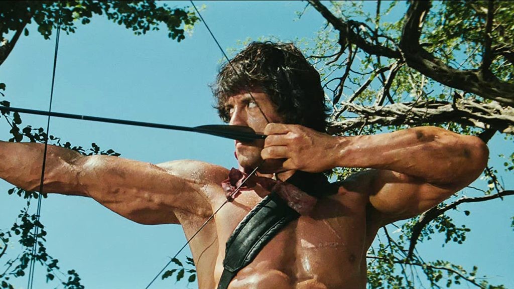 Sylvester Stallone in a still from Rambo: First Blood Part Two