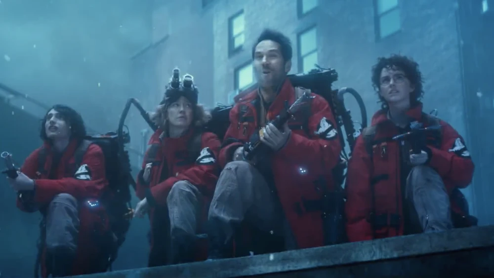 Paul Rudd and others in Ghostbusters: Frozen Empire