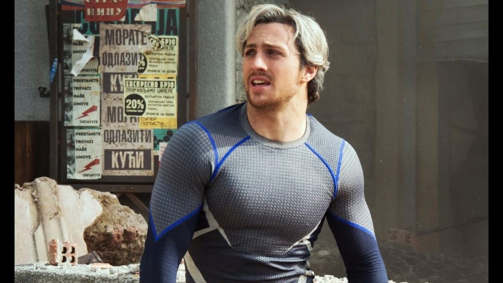 Aaron Taylor-Johnson as Quicksilver in a still from Avengers: Age of Ultron
