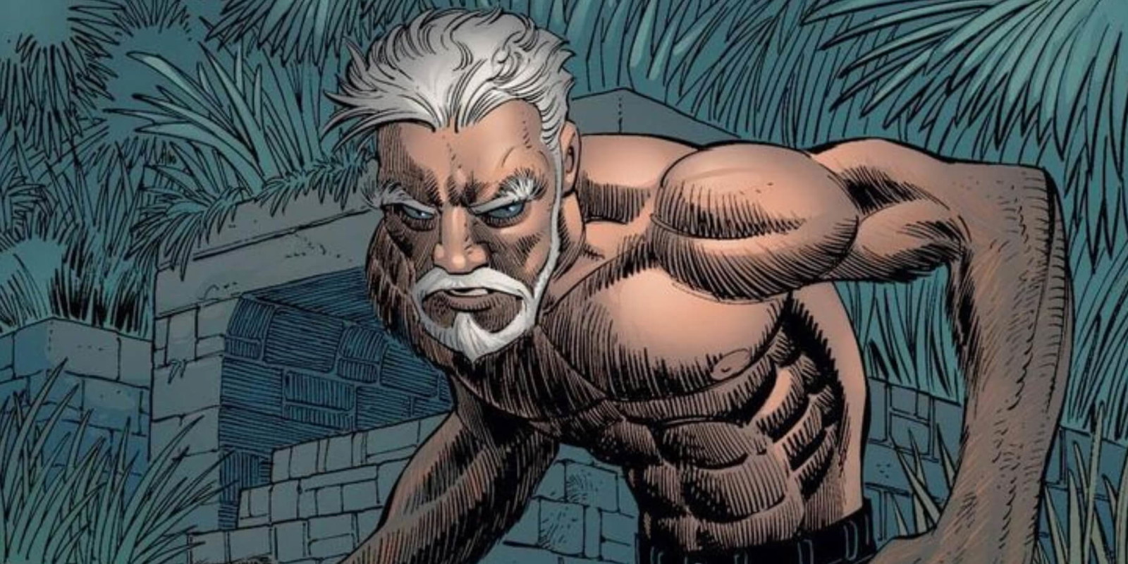 Ezekiel looking on in anger in this comic book panel