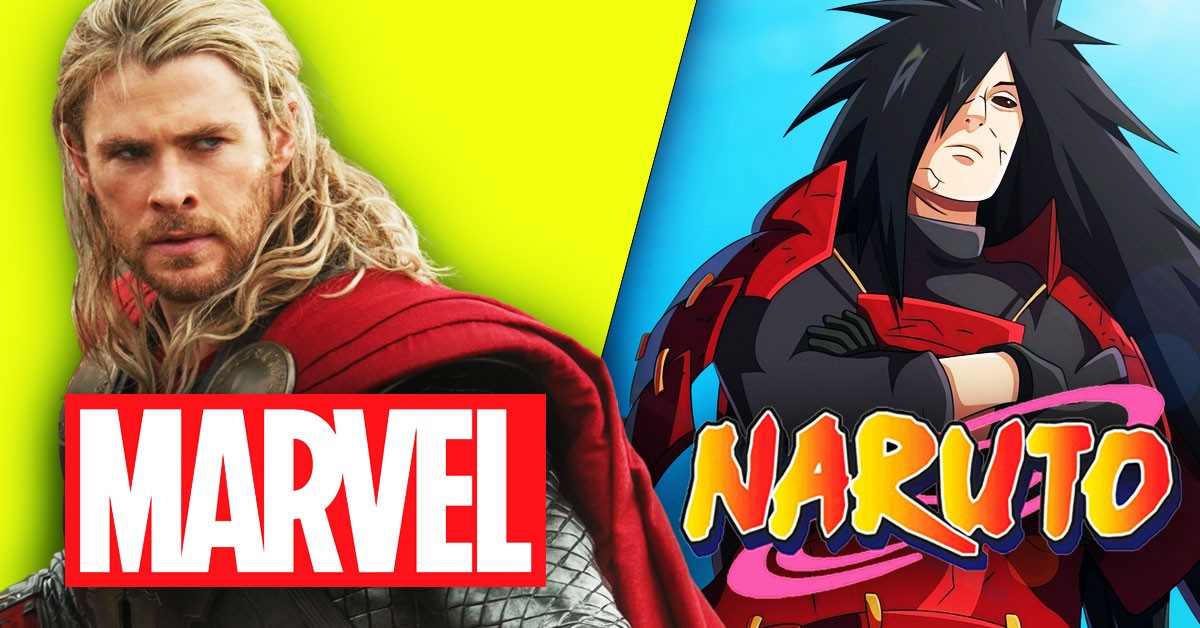 the worlds of marvel and naruto come together in incredible fan art as thor faces his latest foe - madara