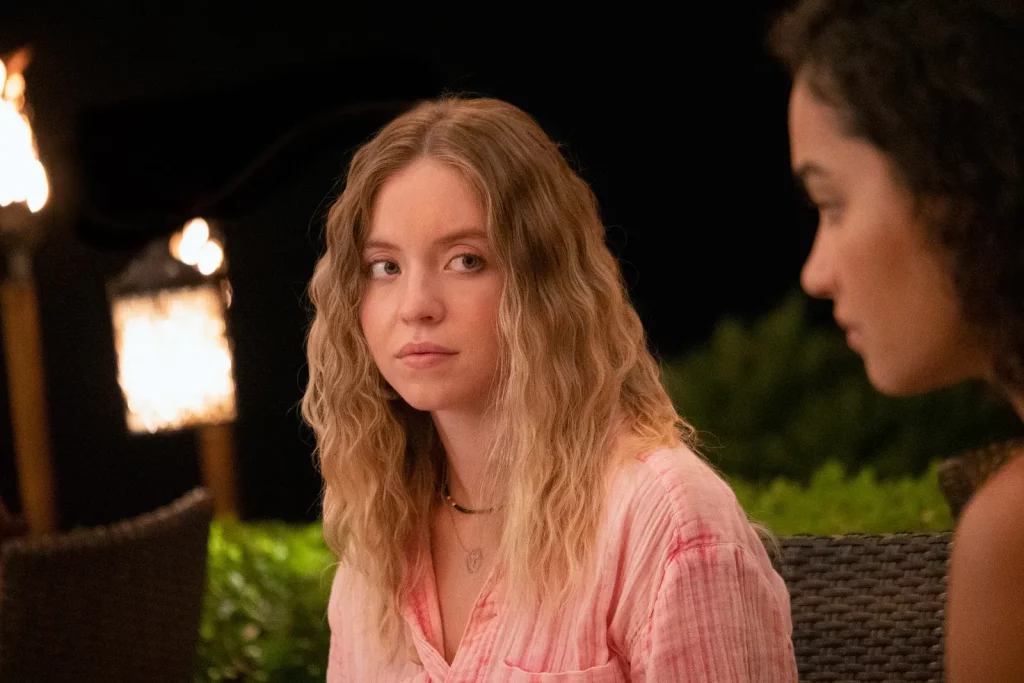 Sydney Sweeney in a still from The White Lotus