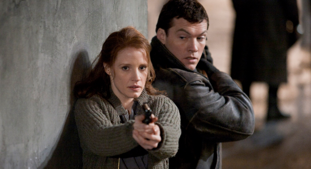 Jessica Chastain and Sam Worthington in The Debt
