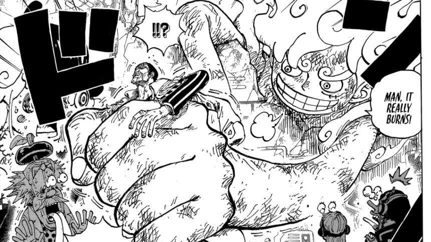 gear 5 luffy vs kizaru in the manga