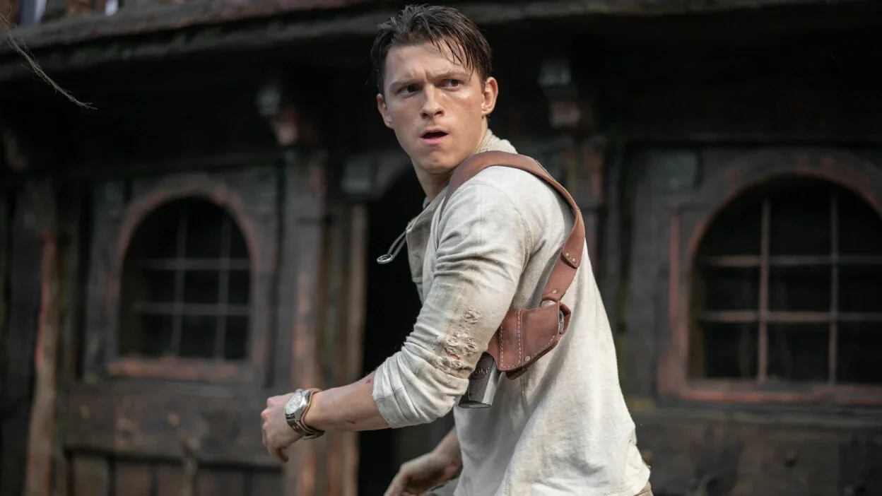 Tom Holland in a still from Uncharted