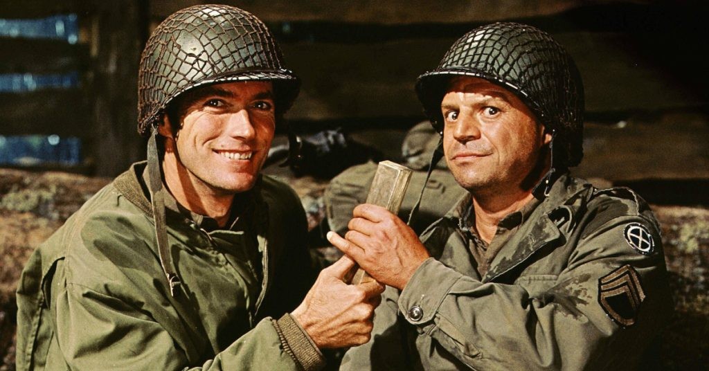 Clint Eastwood and Don Rickles on the sets of Kelly's Heroes