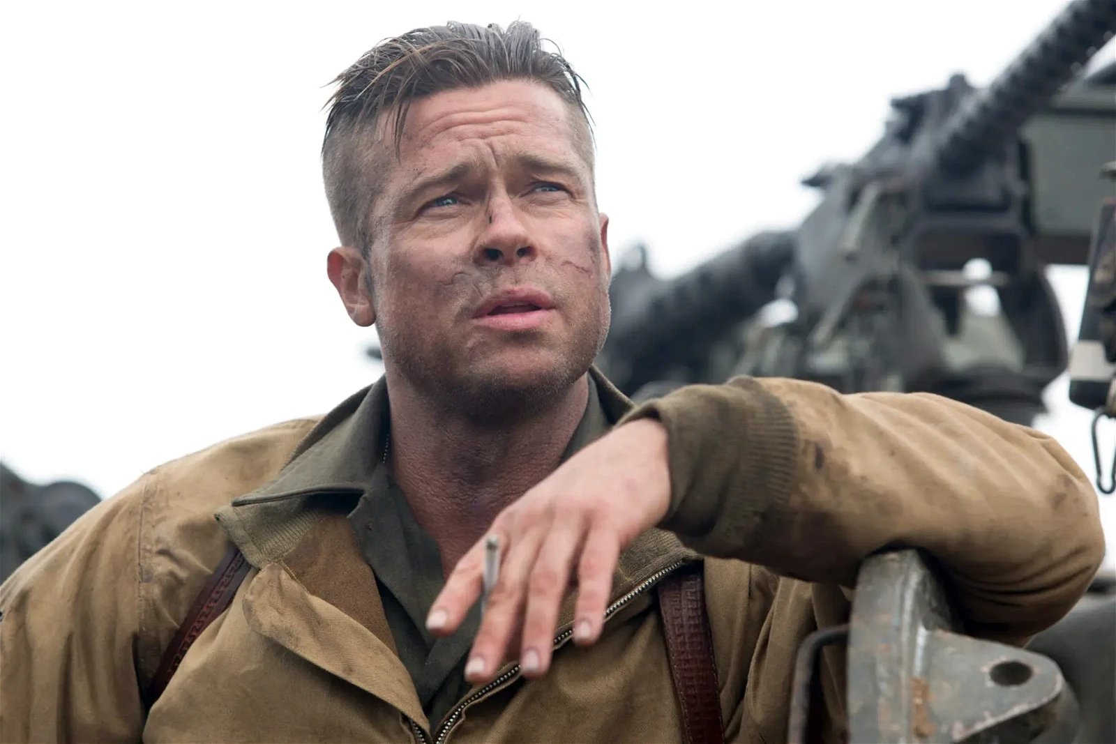 Brad Pitt in a still from Fury
