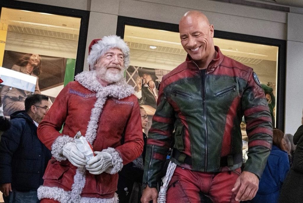 Dwayne Johnson and J.K. Simmons on the sets of Red One