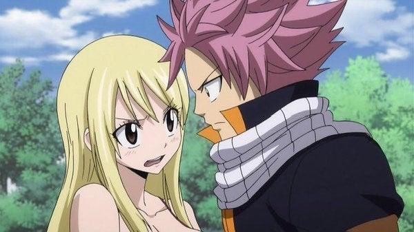 Natsu and Lucy in Fairy Tail anime 