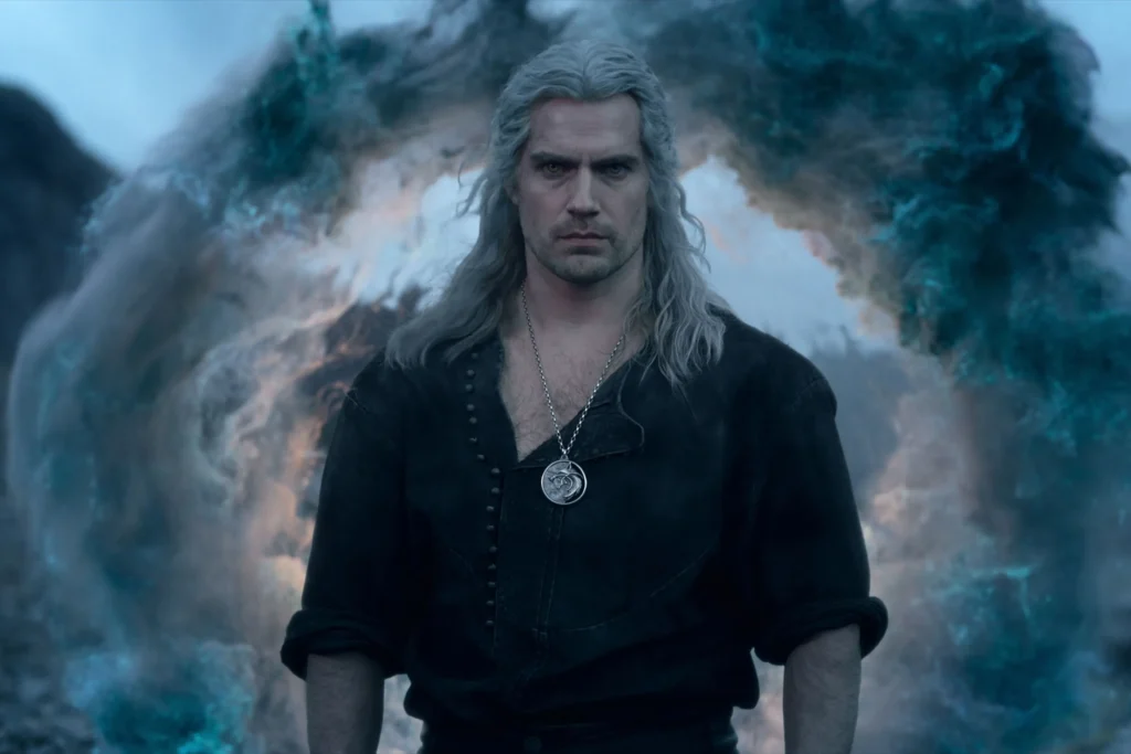 Henry Cavill in a still from The Witcher 