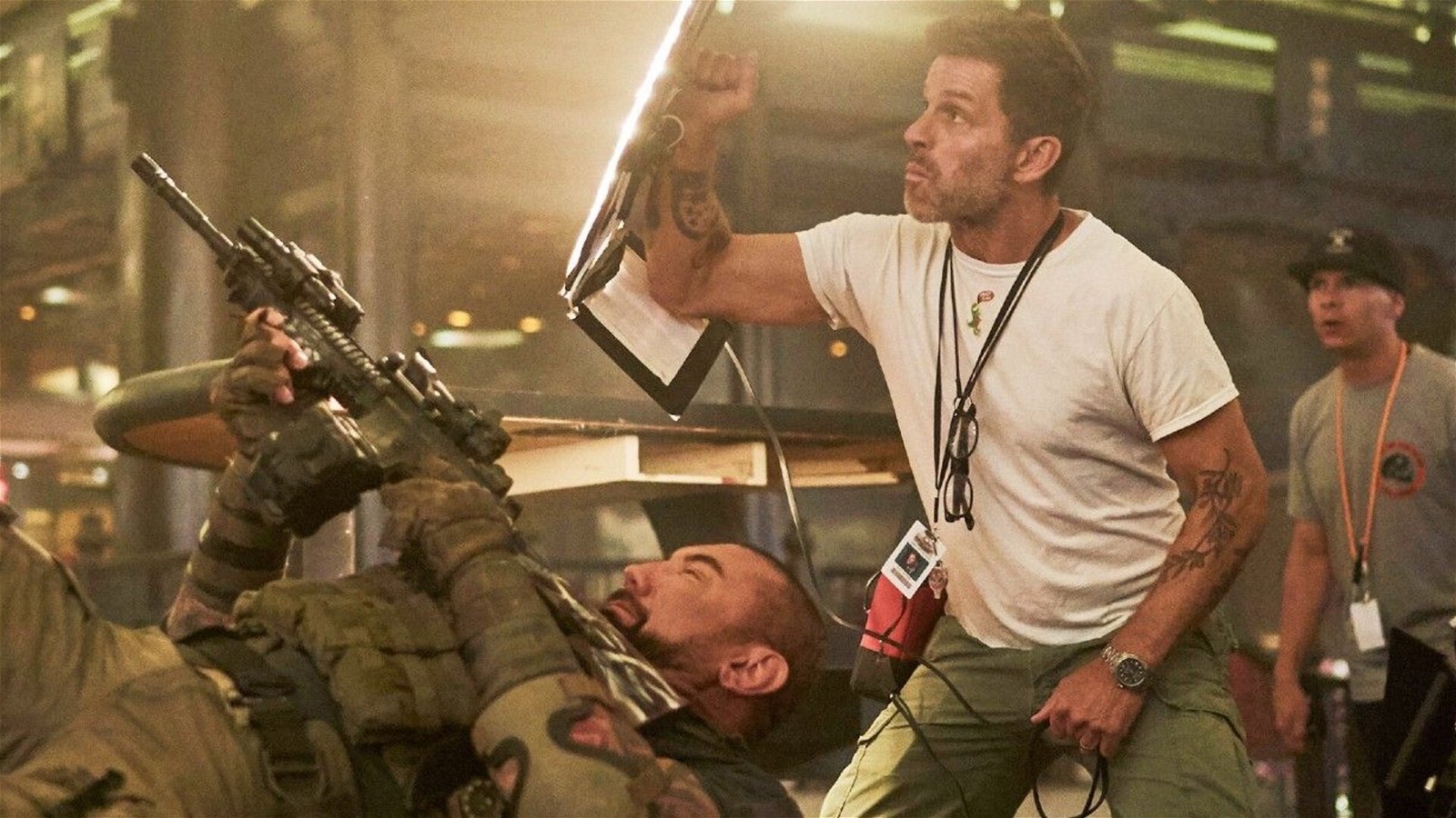 Zack Snyder on the sets of Army of the Dead.
