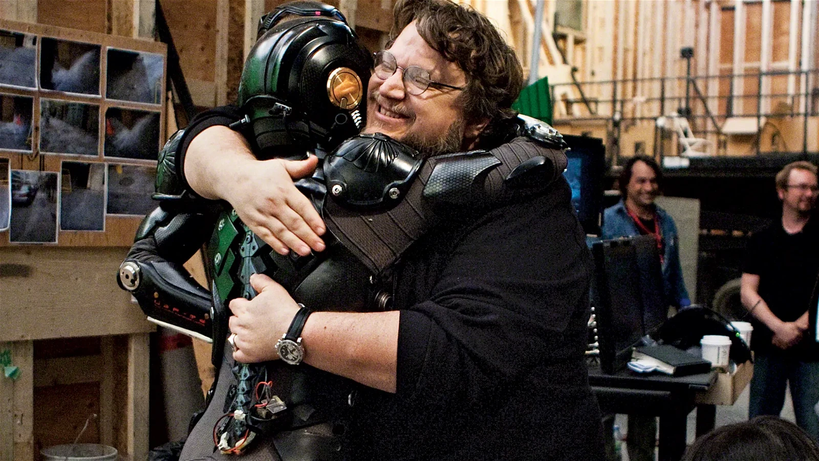 Guillermo del Toro on the sets of Pacific Rim