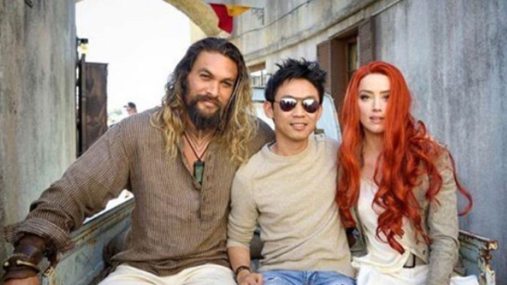 heard with momoa and wan on the set of aquaman (image via her instagram)