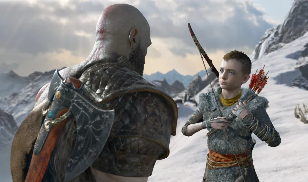 Kratos and his son, Atreus in God of War(2018).