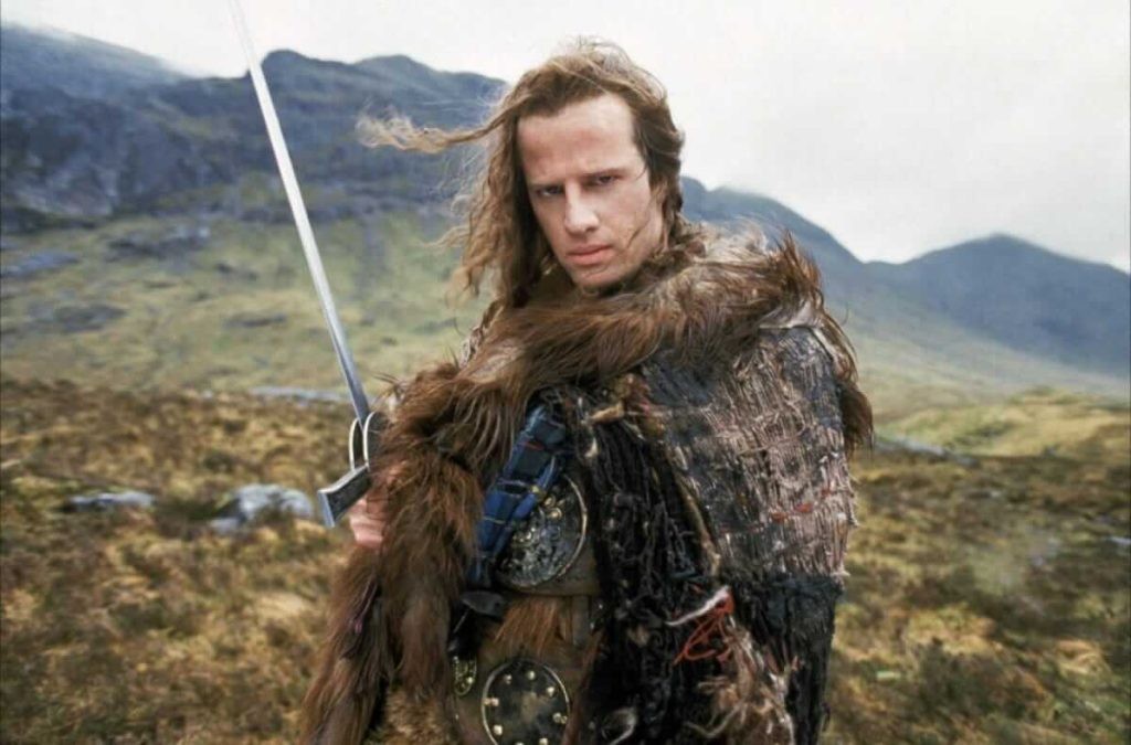 Christopher Lambert as the lead Connor MacLeod in the Highlander film series