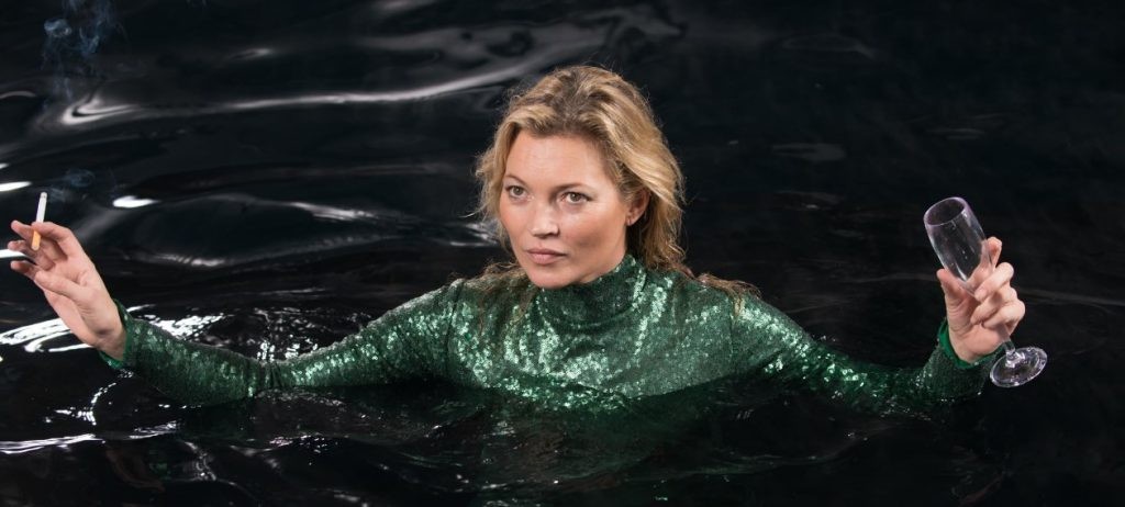 Model Kate Moss in Absolutely Fabulous: The Movie. Image Credit: David Appleby