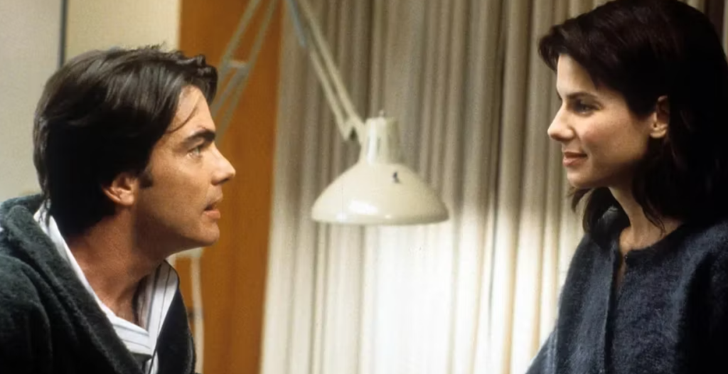 Sandra Bullock and Peter Gallagher in While You Were Sleeping