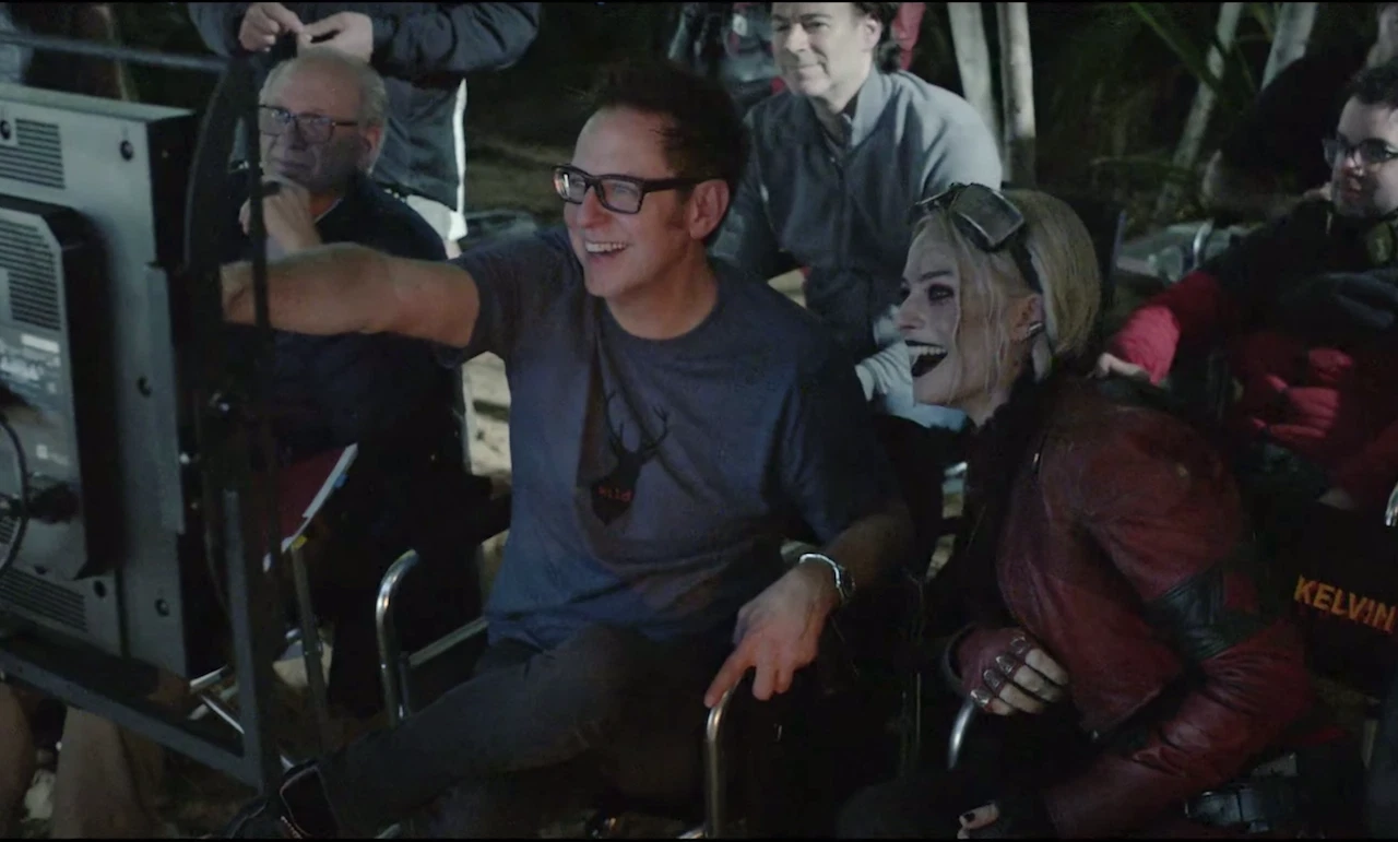 James Gunn on the sets of The Suicide Squad