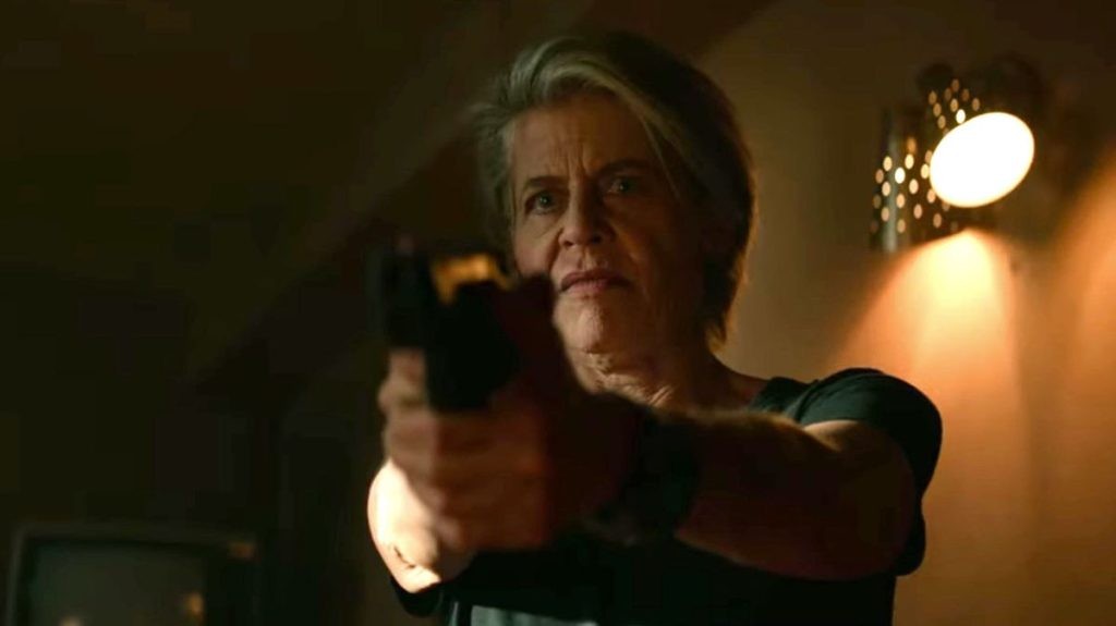 Linda Hamilton returned as Sarah Connor in Terminator: Dark Fate